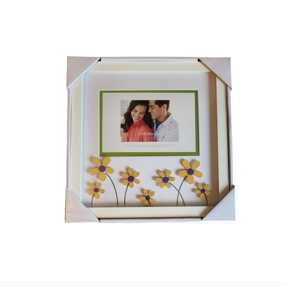 NEW Croft & Barrow 4" x 6" Floral Photo Frame